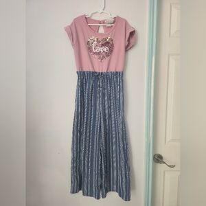 🩷🩷Pink and Blue Dress with Sequin Heart Size 10
